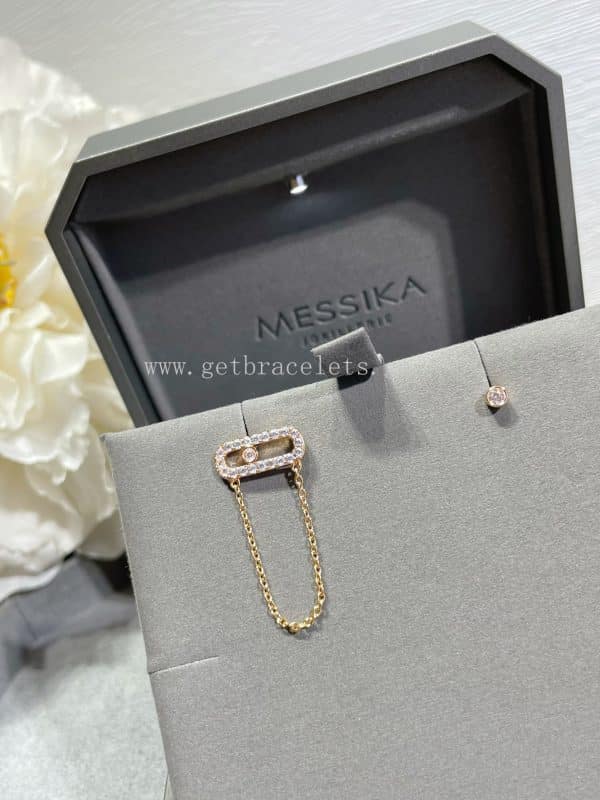 Messika Move Uno Chain and Stud earrings For Her Diamond Earrings White Gold/Rose Gold