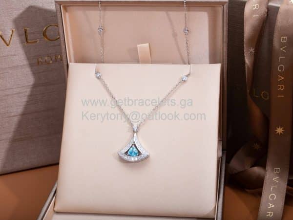 Divas Dream Necklace White Gold With Pave Diamonds and Sapphires Copy