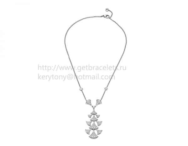 Divas’ Dream White Gold Necklace with Pave Diamonds