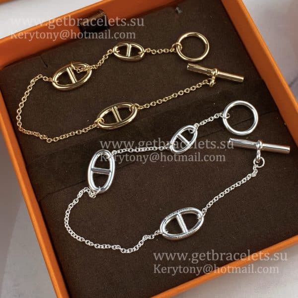 Hermes Farandole Bracelet Small Model Rose Gold/White Gold Engagement Lady Jewelry