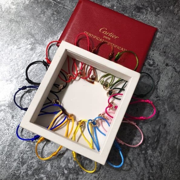 Premium replica Cartier Trinity Rope Bracelet White Gold/Yellow God/Rose Gold Celebrity Same Christmas