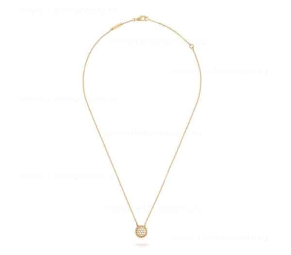 Replica Van Cleef Arpels Perlee Diamonds Pendant Yellow Gold