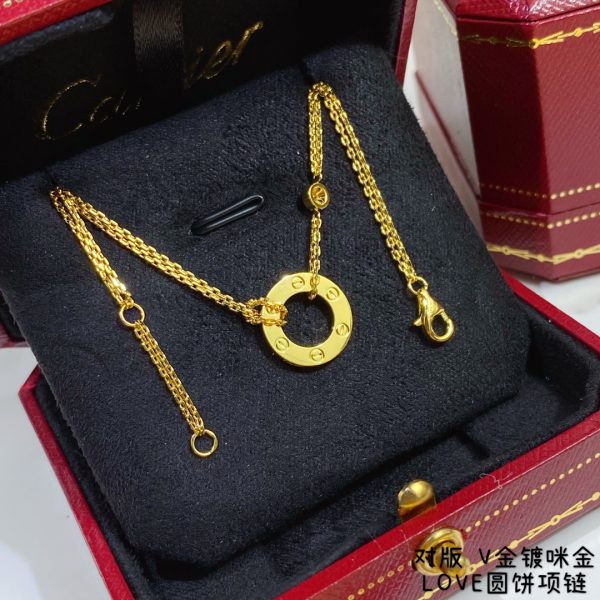 Cartier Love Necklace with 2 diamonds B7224509 Rose Gold/Yellow Gold/White Gold