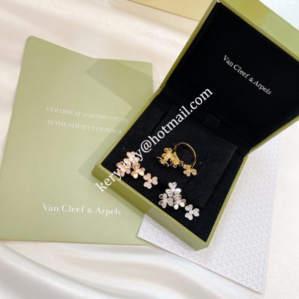 Luxury Replicated Van Cleef Arpels Frivole Between the Finger Ring Yellow Gold/White Gold/Rose Gold With Diamond
