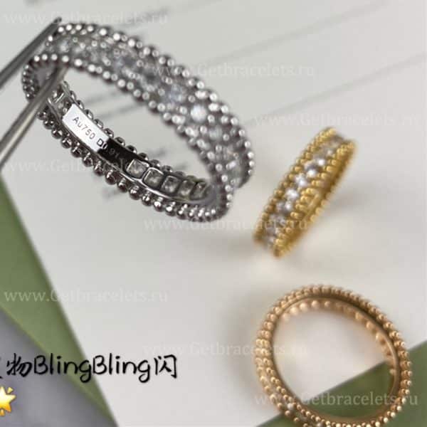 Replica Van Cleef Arpels Perlee 1 Row Diamonds Rings