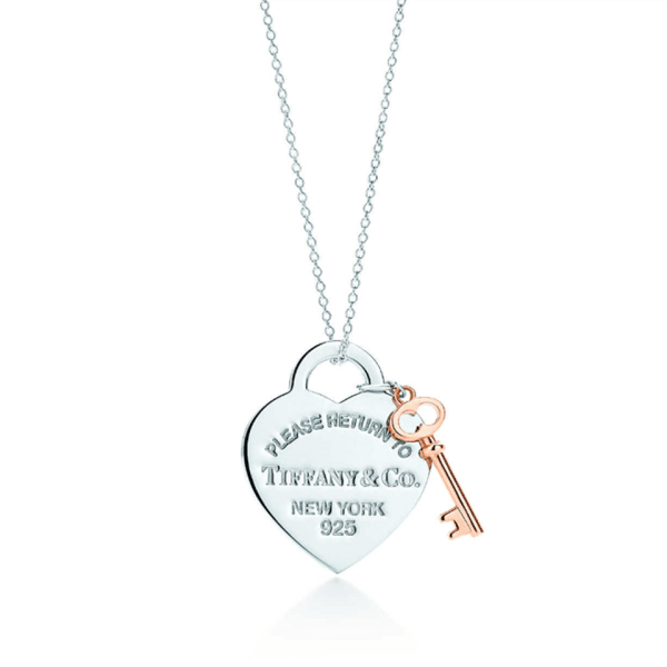 Top Tiffany Heart Tag Key Pendant Chain Necklace Mother’s Day Gift GRP06364/30971531