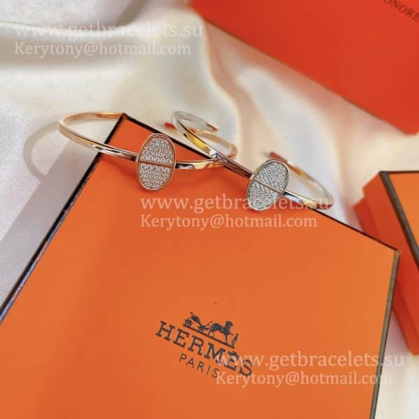 Hermes Chaine D’Ancre Verso Bracelet With Diamonds Rose Gold/Whtie Gold 2021 Best Price