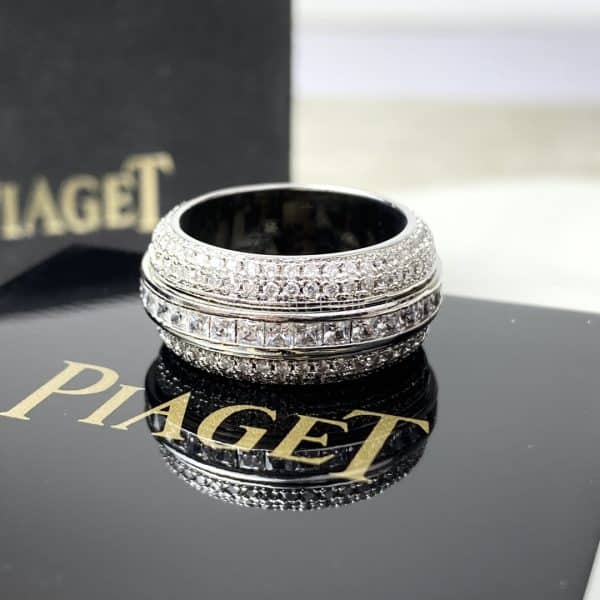 Piaget Possession Ring with Pave Diamonds White Gold