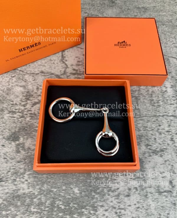 Hot Selling Hermes Mors Scarf Ring/Buckle in White Gold