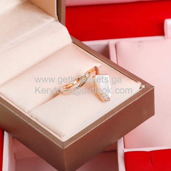 Gelati Ring Rose Gold Mounted Stones with Diamonds Perfect Replica