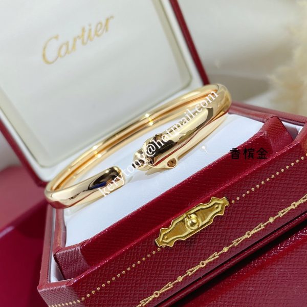 Retro Style Panthere de Cartier Bracelet Onyx and Tsavorite Garnets Yellow Gold/Rose Gold/White Gold B6067217