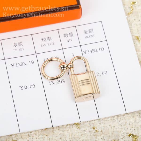 New Style Hermes Lock Scarf Ring/Buckle in Rose Gold