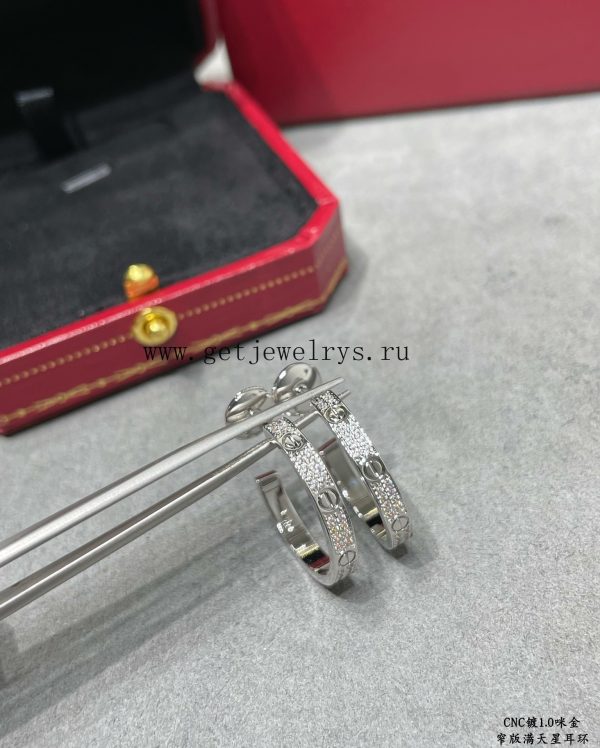 Cartier Love Earrings with Diamonds Yellow Gold/Rose Gold/White Gold