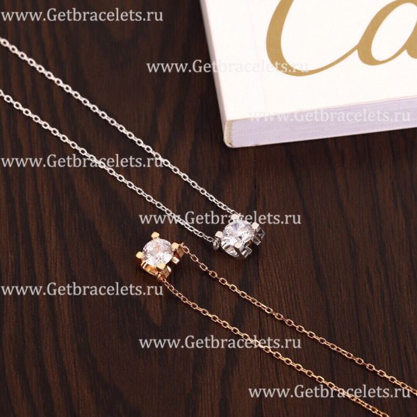 Replica C DE Cartier Necklace White Gold with Diamons N7405500