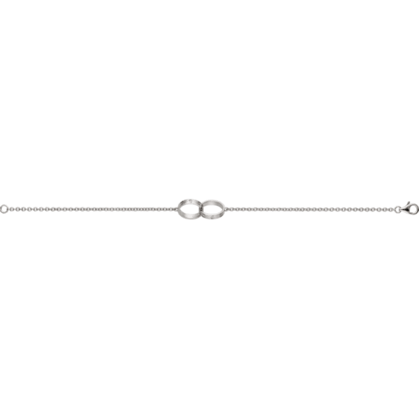 Replica Cariter Love Bracelet White Gold Double Ring B6027200