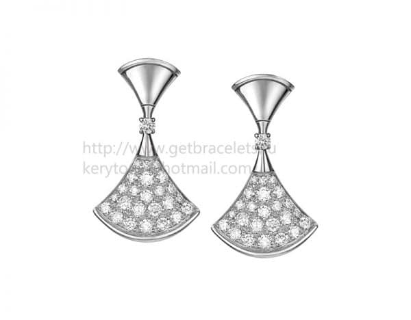 DIVAS’ Dream Earrings White Gold with Pave Diamonds