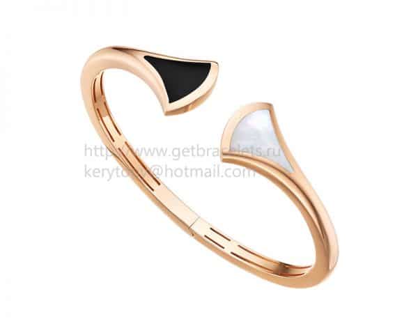 DIVAS’ Dream Bracelet Rose Gold with Mother of Pearl and Onyx