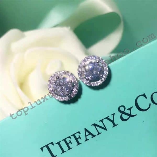 Tiffany Soleste Earrings Dupe Aquamarines Diamonds Premium replica Necklace For Ladies GRP09515