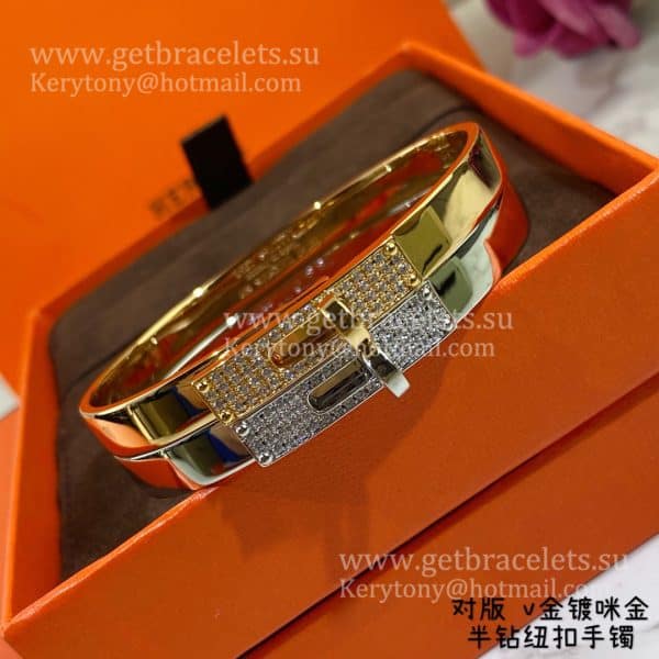 Hermes Kelly Bracelet With Diamonds Silver/Yellow Gold/Rose Gold Fine Jewellery England Sale