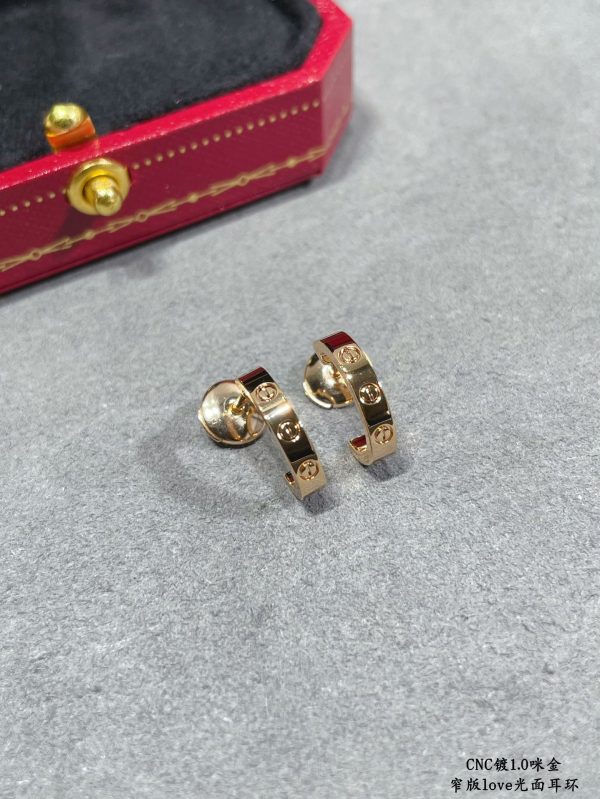 Cartier SM Love Earrings White Gold/Rose Gold/Yellow Gold