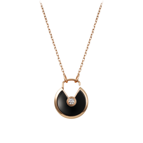 Amulette De Cartier Necklace Pink Gold, Diamond, Onyx B3047400