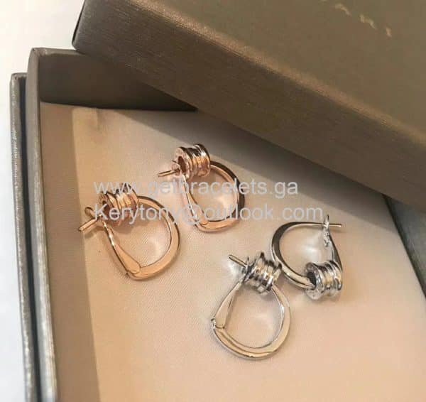 B.zero1 Hoop Earrings Rose Gold and White Gold Top Replica
