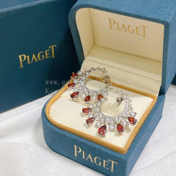 Piaget Golden Oasis Blazing Lights Earrings White Gold with Diamonds