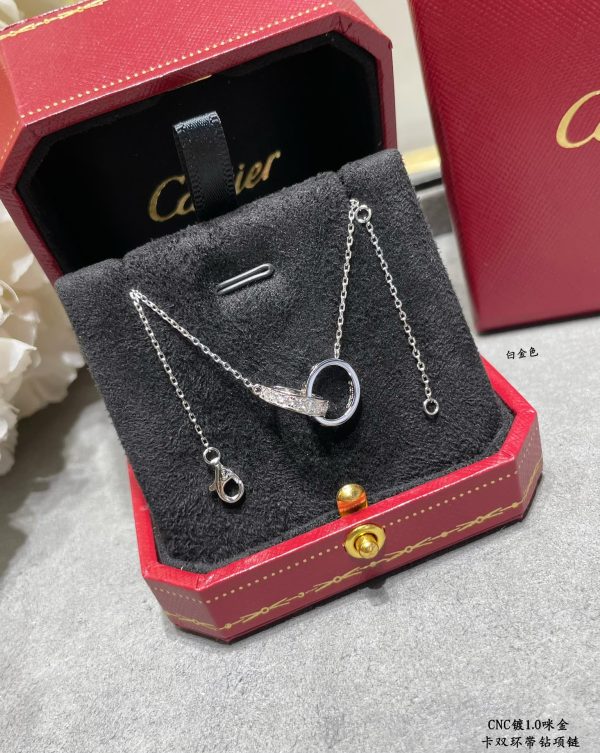 Cartier Love Necklace With Diamonds White Gold/Rose Gold/Yellow Gold
