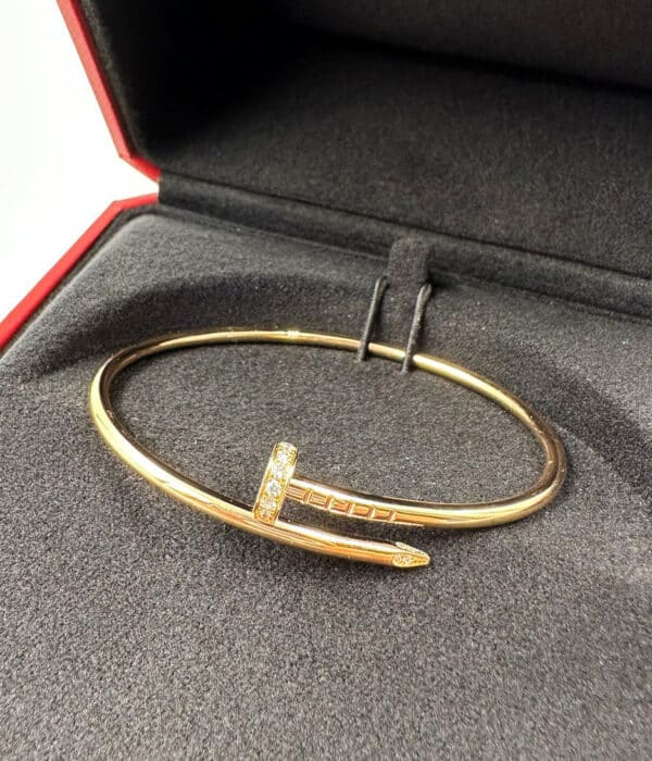 1:1 Replica Cartier Juste Un Clou SM Pink Gold Bracelet with Diamonds B6065817