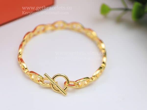 Hermes Chaine D’Ancre Bracelet Small in Silver/Yellow Gold/Rose Gold Design Classy