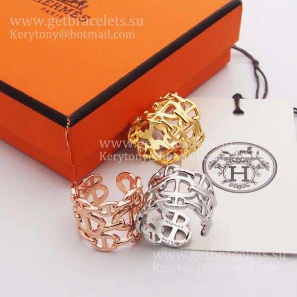 Hermes Chaine d’ancre Enchainee Rings White Gold/Yellow Gold/Rose Gold Hot Selling Jewellery Online