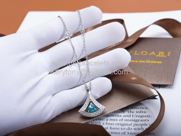 Divas Dream Necklace White Gold With Pave Diamonds and Sapphires Copy