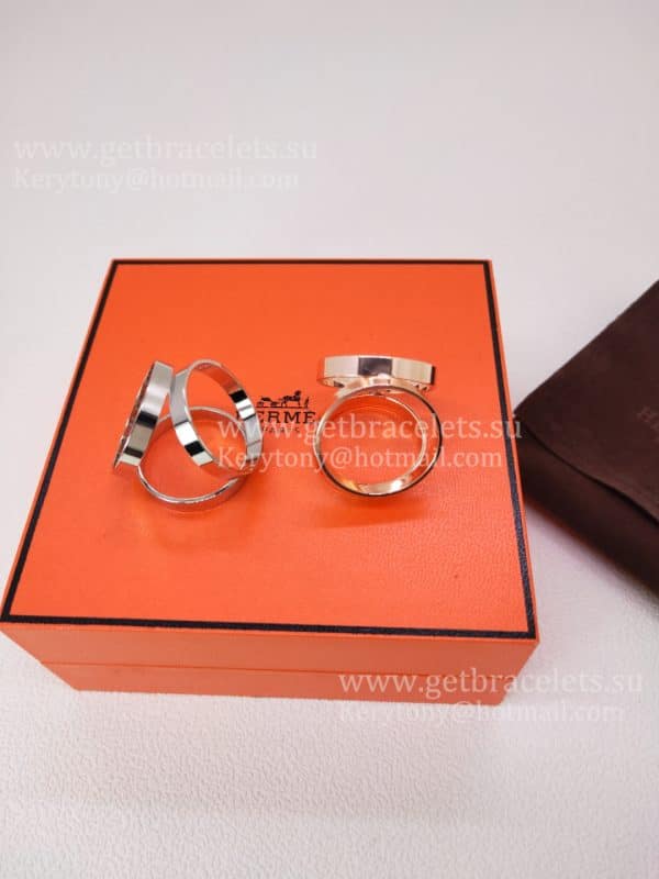 Replica Hermes Trio Scarf Ring/Buckle in White Gold/Yellow Gold/Rose Gold For Girls