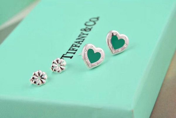 New Style Tiffany Replica Love Heart Earrings With Blue 60994862