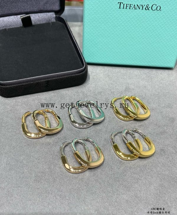Tiffany Lock Earrings in Yellow Gold/Rose Gold/White Gold
