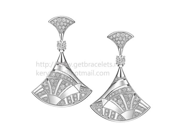 DIVAS’ Dream Earrings White Gold with Pave Diamonds