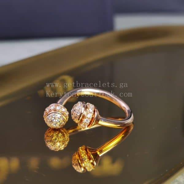 Piaget Possession Open Ring With Pave Diamonds Rose Gold