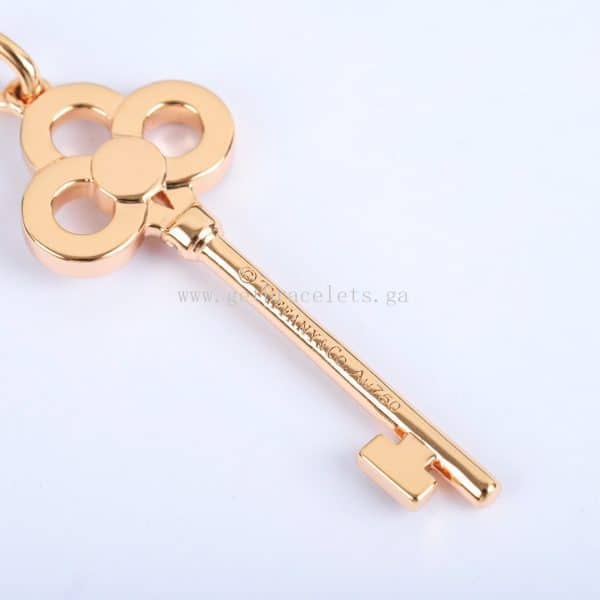Tiffany Keys Crown Key in Rose Gold/White Gold with Diamonds
