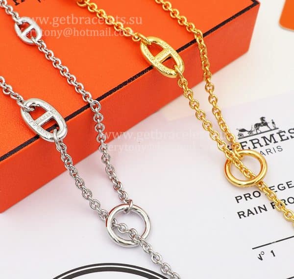 Spring Classic Hermes Farandole Long Necklace 75cm Sterling silver