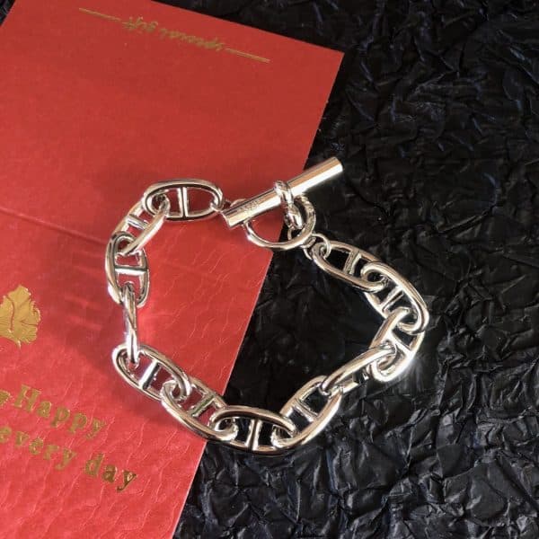 Hermes Chaine D’Ancre Bracelet Large in Sterling Sliver Designer Jewelry
