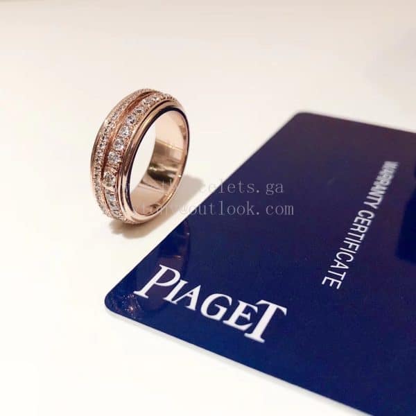 Piaget Possession Ring Rose Gold With Pave Diamonds