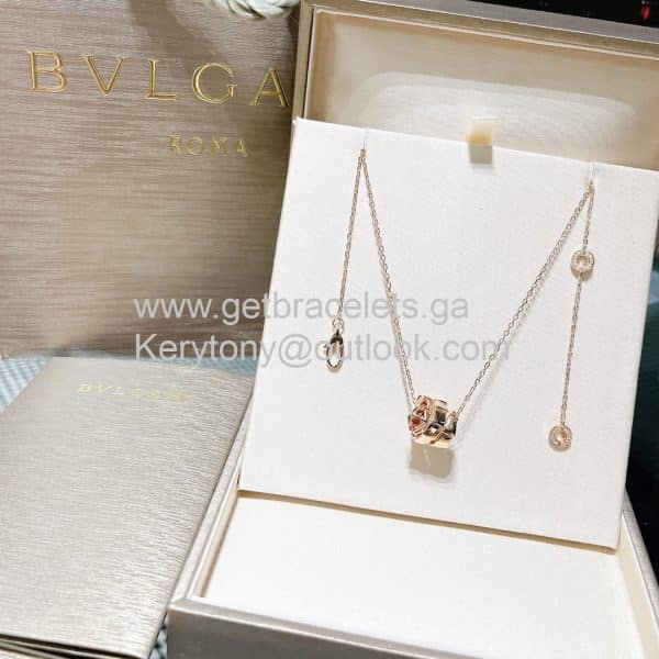 Serpenti Necklace with Rubies Rose Gold Top Replica