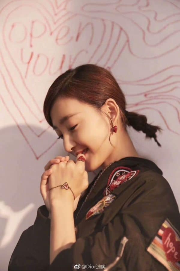Good Quality Dior Dioramour Fashion Red Heart Star Pattern Ladies Rotatable Ring Gold 2018 R0700DMRLQ_D911