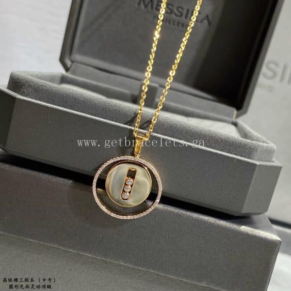 Messika Lucky Move MM Diamond Necklace Rose Gold/White Gold