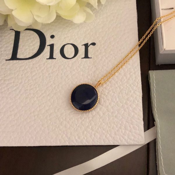 2021 Women’s Best Selling Dior Rose Des Vents Lapis Lazuli 8-point Star Pendant Yellow Gold Long Necklace