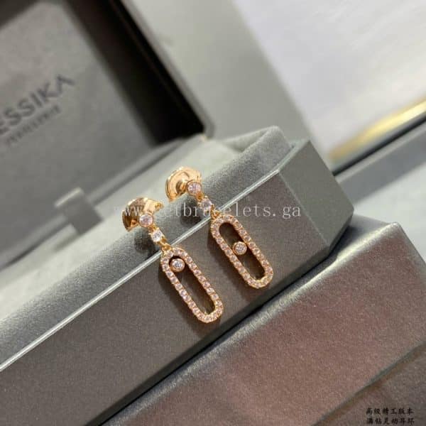 Messika Move Uno Stud For Her Diamond Earrings Rose Gold/White Gold