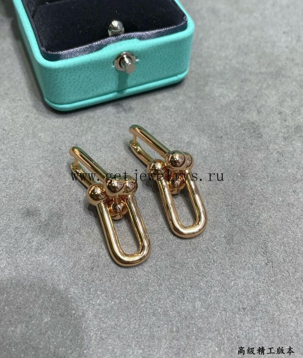 Tiffany HardWear Link Earrings in Yellow Gold/Rose Gold/White Gold