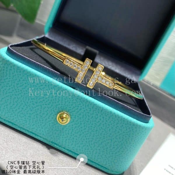 Tiffany Diamond Wire Braceletin White Gold/Yellow Gold/Rose Gold