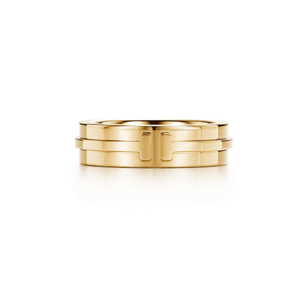Tiffany T Two Ring Sterling Silver Unique Band Sale Party Style Lady Jewelry GRP09007/GRP09008