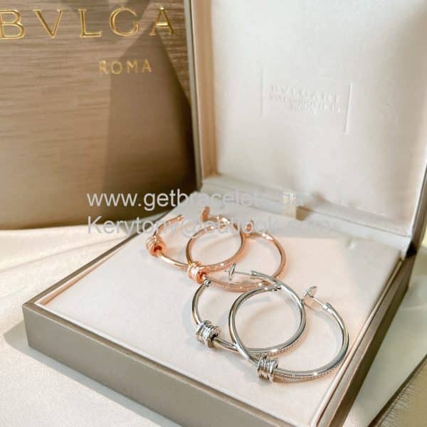 B.zero1 Hoop Earrings White Gold with Pave Diamond Knockoff